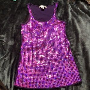 Sparkly sequin tank top